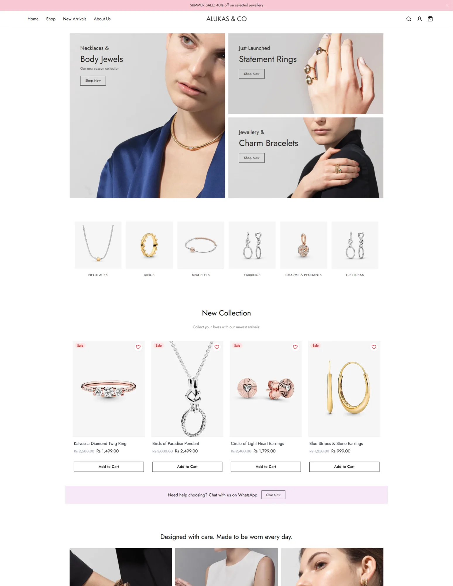 Auklas store design